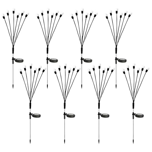 Guirlande lumineuse solaire luciole lot de 8 pour jardin