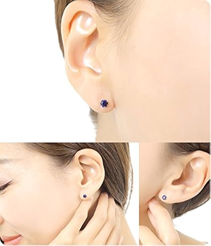エメラルド ホワイトゴールド K10 10金 10K ピアス レディース Amazon | シンセチック エメラルド ホワイト ゴールド K10 10金