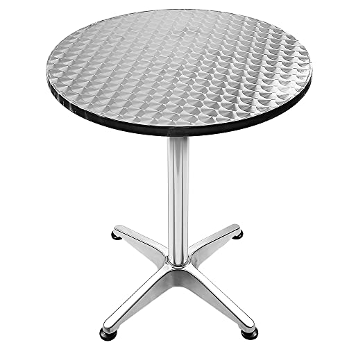 Tavolo Da Bar Rotondo In Alluminio - Altezza Regolabile 70/110 Cm, Ø 60 Cm, Per Interni Ed Esterni - Foto 10