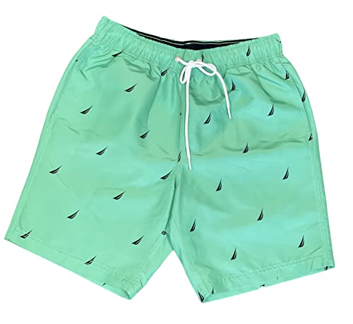 Nautica Mens Quick-Dry Multi Logo 8" Swim Trunk Shorts
