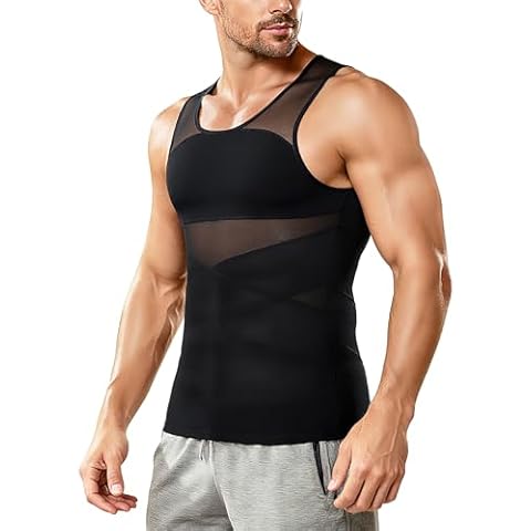 Nebility Mens Double Layer Compression Shirt Cover
