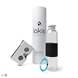 Lokai Water Pack - Sleek, Sustainable Lokai Water Bottle, 19 oz., BPA free, Tritan safe plastic, with Blue Lokai and VR Headset