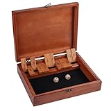 WE Games Shut The Box Game with 12 Numbers in an Old World Styled Wood Box with a Lid and a Brass Latch