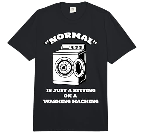 Normal is Just A Setting On A Washing Machine Weird Eyeball Comfort Colors Adult Heavyweight T-Shirt