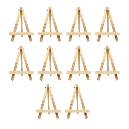 Image of Grandink A-Frame 8 Inch Screw Wooden Easel 12mm (Set of 10) | Adjustable tabletop easels , ideal for painting, photos, signs, crafts, kids & students.