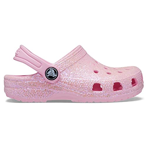 Image of Crocs Unisex-Child Classic Glitter Clog, Flamingo, 5 Toddler
