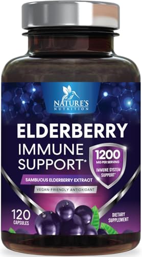 Elderberry Immune Support 1200mg Extract Capsules - Daily Immune Support
