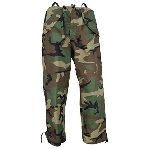Genuine Issue GI Woodland Goretex Pants Cold Weather Camouflage Trousers Size Small Long Cover