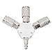 Air Hose Splitter, Air Compressor Manifold NPT Male Thread 3 Way Manifold Aluminum Alloy 3 Way Splitter 1/4 Inch Hose Pneumatic Fitting for Industrial