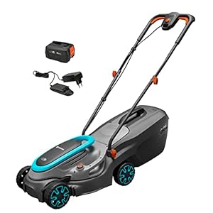 Gardena accugrasmaaier PowerMax 32/18 V P4A Ready-To-Use-set: Grasmaaier tot 200 m², 32 cm maaibreedte, 30 l inhoud, maaihoogte centraal instellen, PowerPlus-motor met eco-modus (14632-20)