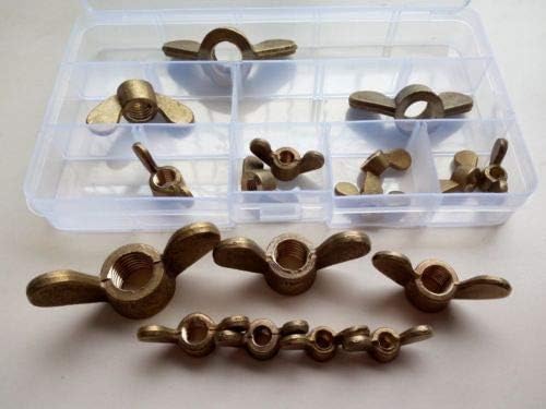 18pcs M4 M5 M6 M8 M10 Brass Butterfly Hand Twist Nuts Ingots Shape Handle Nut Top Sale