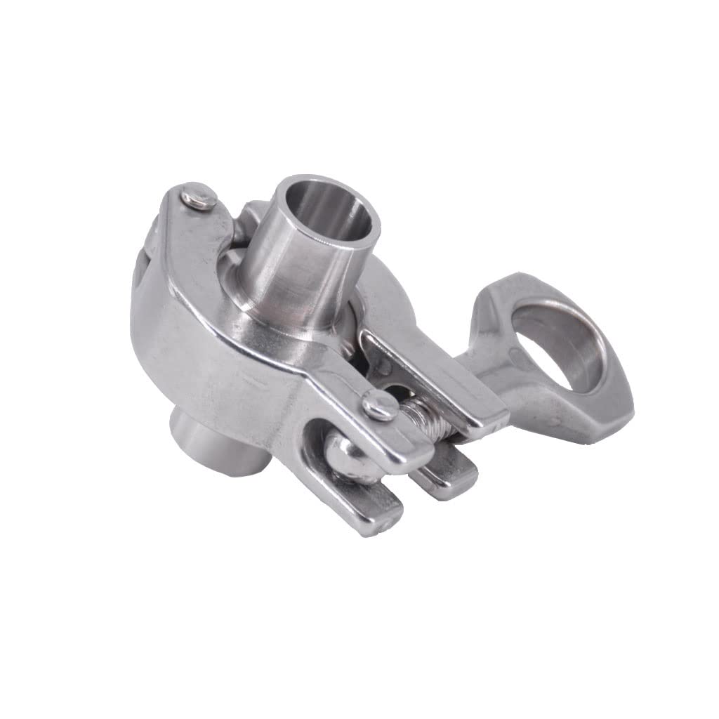 Acvacv One Color 0.5" Tri Clamp X 16Mm Pipe Od Stainless Sanitary, 2Pcs Ss304 Weld Ferrules + 1Pcs Ss304 Clamp + 1Pcs Silicon Gasket