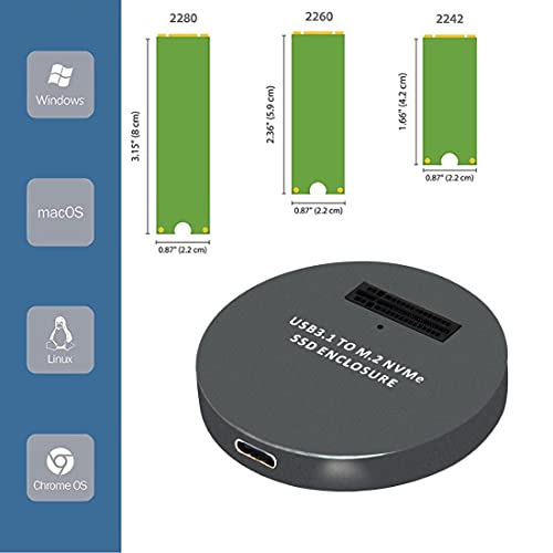 ChenYang M.2 NVME SSD Enclosure Reader USB 3.1 Gen 2 miniatura 6
