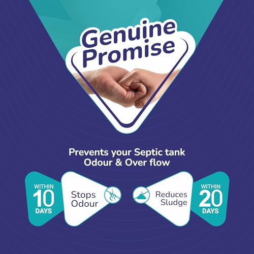 Septic Tank Cleaning Powder | 10X Powerful | (500x2) 1KG | Septic Tank Bacteria Reduces Sludge Build-Up | Breaks Down Human Waste | Odour Removal Formula Septic Tank Treatment Powder