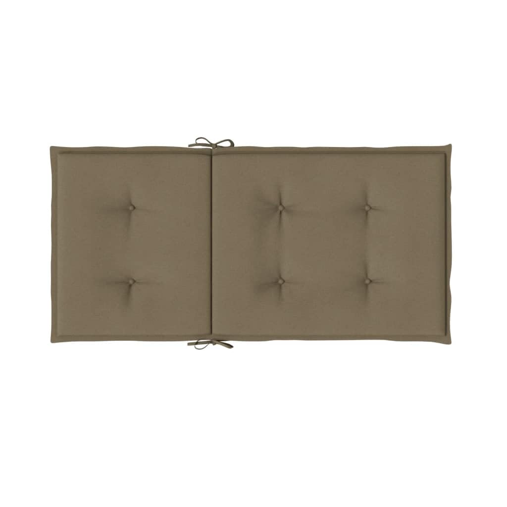 ShGaxin Cojines Silla Respaldo bajo 4 ud Tela Taupe Melange 100x50x4 cm, Cojines para Butacas De Jardin, Cojines Sillas Cocina, Cojines para Sillas De Terraza, Cojin Silla Exterior - 4002470