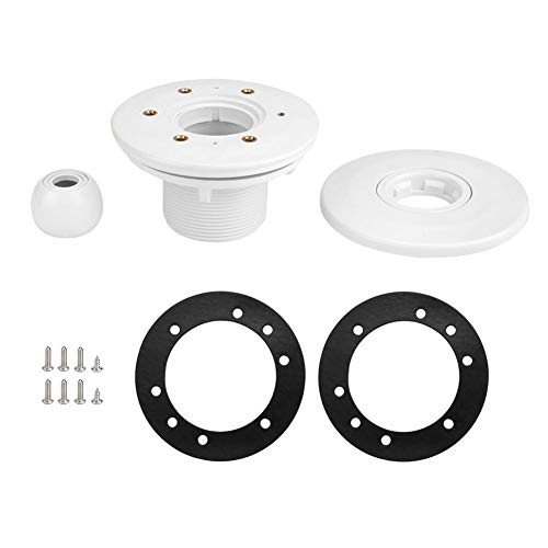 Belissy Buse D'Aspiration Piscine Buse Sortie Piscine Buse D'Aspiration Spa Buse De Jet pour Spa, 2Dans 360 degrés Rotatif Piscine Spa Massage Buse Retour Jet d'eau Sortie d'aspiration Port