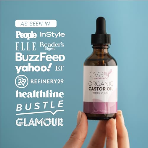 Eva Naturals Organic Castor Oil (60ml) - Promotes Hair, Eyebrow and Eyelash Growth - Diminishes Wrinkles and Signs of Aging - Hydrates and Nourishes Skin - 100% Pure - Cold Pressed - Image 8