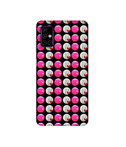 Image of Amazon Brand - Solimo Designer Small Two Color Circle 3D Printed Plastic Hard Back Cover for Samsung Galaxy M51, Multicolor