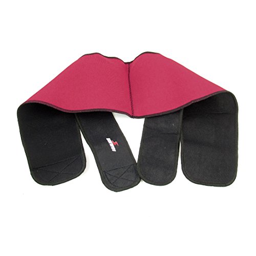Faja lumbar unisex neopreno doble capa rojo y negro miniatura 1