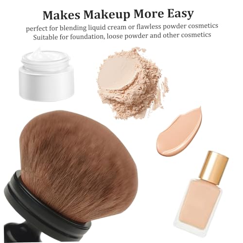 Selbstbräunerpinsel, großer Körper, Make-up-Pinsel, 7,4 cm Durchmesser, breiter Kopf, ovaler Kabuki, tragbarer Hautapplikator für Beine/Arme