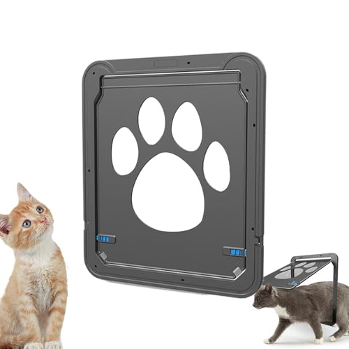 Generico Gattaiola per Gatti, 29×24 Cm Porta per Gatti con Chiusura Automatica, Porticina per Gatto, Zanzariera per Gatto