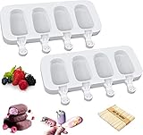✔️ 【Multifunción】:El molde para helado puede funcionar a altas y bajas temperaturas,no solo puede hacer helado,sino que también puede hacer chocolate,puré de frutas,yogur y pudín.