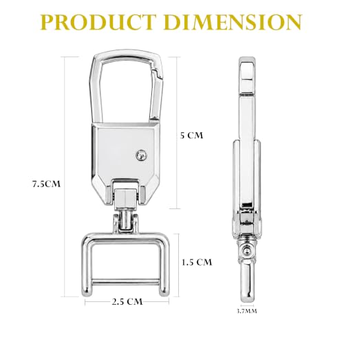 Image of Storite Heavy Duty Metal Carabiner Keychain with Swivel Key Ring, Premium Key Holder for Car, Home & Office Keys