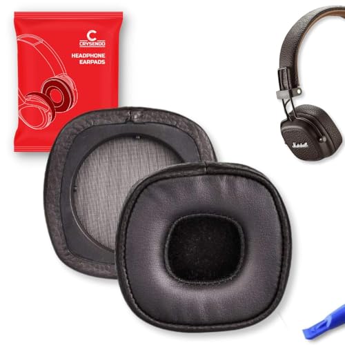 Image of Crysendo Headphone Cushion for Marshall Major III Headphone | Soft Ear Cushion Cover Replacement Earpads | Protein Leather & Memory Foam Cushion (Brown)
