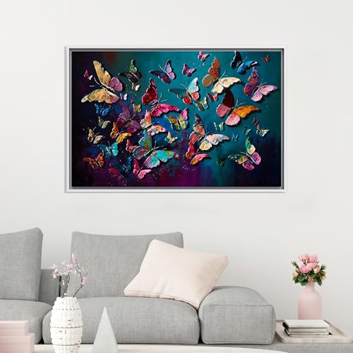 Tableau de papillons colorés TONGYINLI pour raviver un grand mur blanc
