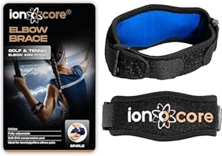 ionocore - Tutore epicondilite gomito - Tutore Gomito Epicondilite leggero e regolabile - Gomitiera per epicondilite con cuscinetto di compressione in EVA - Unisex, Taglia unica