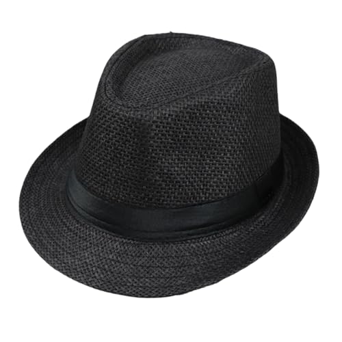 Sombrero Panama Unisex Sombrero Fedora Trilby Sombrero de Paja Sombrero Sol de Verano Beach Sun Cap...