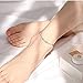 Sterling Silver Planet Galaxy Anklet Ankle Bracelet with Sparking Cubic Zirconia, Wonderful Beach Time Anklet for This Spring & Summer, Anniversary Birthday Jewelry Gifts for Women