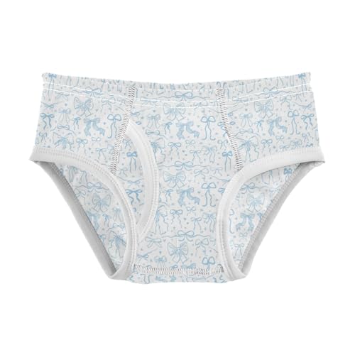 Boys' Exclusive Briefs Toddler Underwear 95% Combed Cotton Boxerbriefs 2T Blue Floral Bow Pattern 12