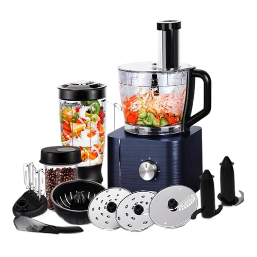 HIJYMNZPQ Procesador De Alimentos Multitarea 1300 W, 3,5 L Capacidad For Amasar, 1, For Licuadora, Exprimidor Cítricos, 11 Accesorios Profesionales For Moler, Picar Y Rebanar Hornear Sin Esfuerzo