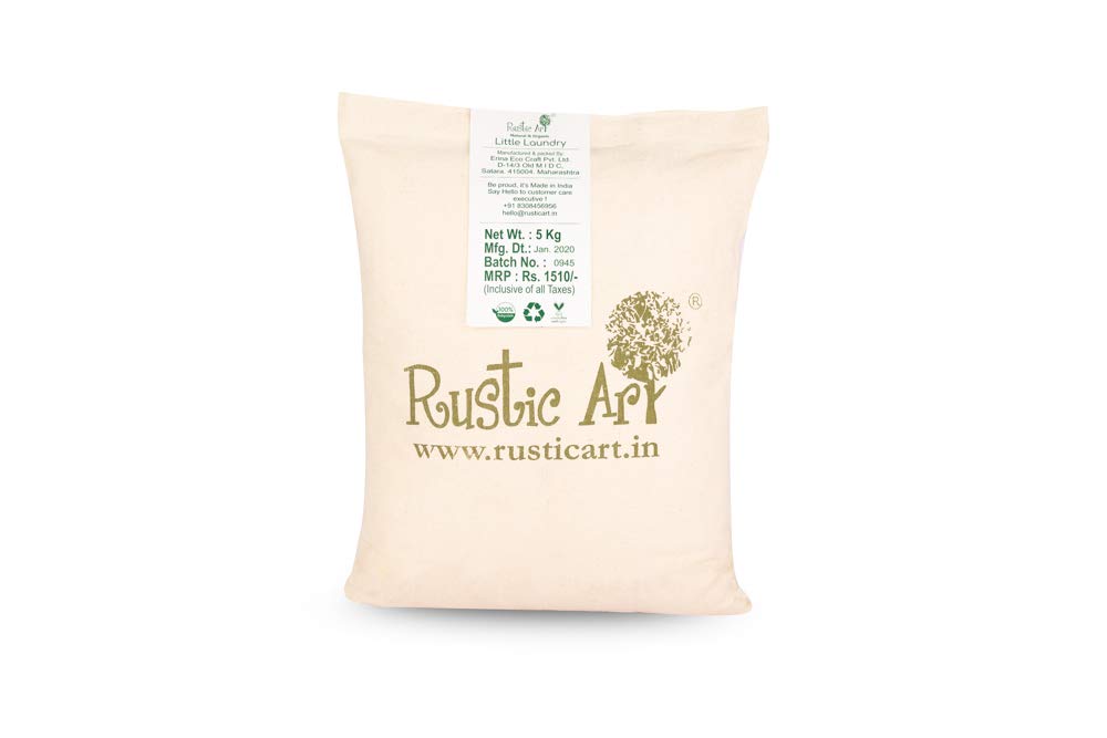 Rustic Art Natural Little Laundry Powder with Neem | Baby & Kids Clothes Laundry Powder | Front & Top Load Machine and Hand Wash | (5 Kg) (B085XJ1RVF) Amazon Price History, Amazon Price Tracker