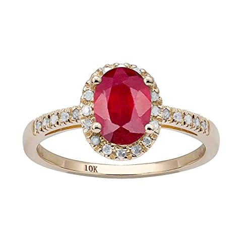 Instagems Ruby and Diamond Halo Ring Cover