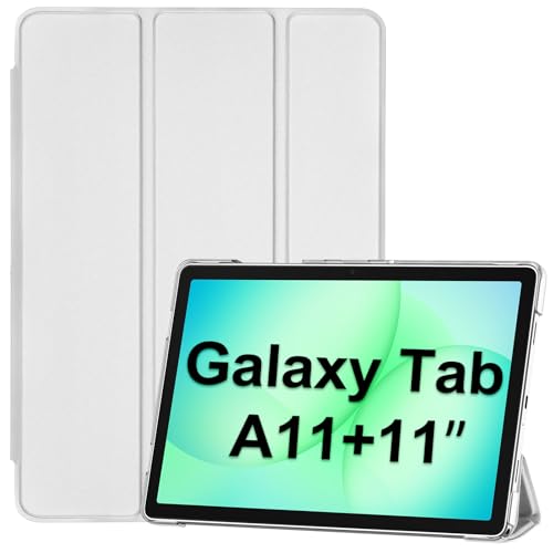 ProCase Funda para Samsung Galaxy Tab A11+ Plus 2025 11 Pulgadas/Galaxy Tab A9+ Plus 2023, Carcasa Delgada con Soporte, Cubierta Trifold con Activación y Suspensión Automática   Plateado