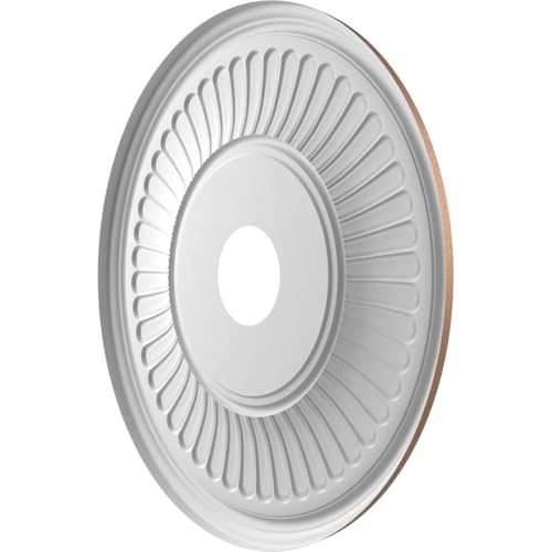 Image of Ekena Millwork 19 inchOD x 3 1 /2 inchID x 1 inchP Berkshire Thermoformed PVC Ceiling Medallion (Fits Canopies up to 8 3 /8 inch), Aged Copper