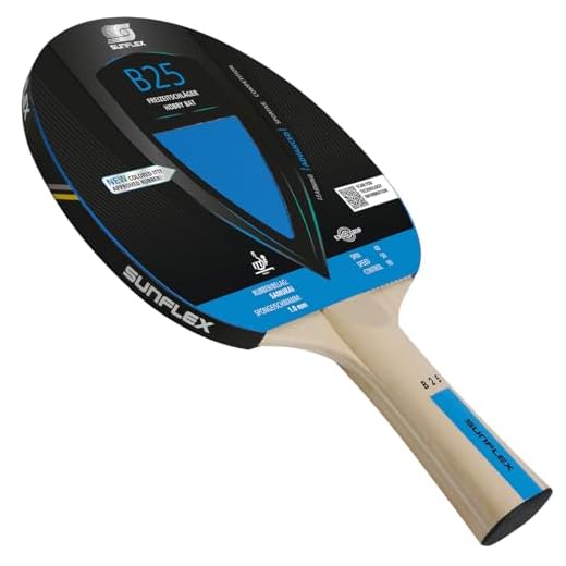 Sunflex Color Comp Racket Series - Table Tennis Sport Paddle with New Approved Rubber Colors - Intermediate to Advanced Player Equipment - Choice of Blue or Green