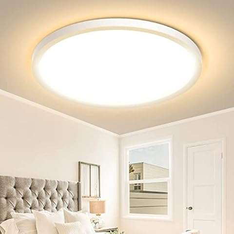 Deckenlampe LED Deckenleuchte 3000K 2100LM- 22CM/8.9Inch Rund Wasserfest Badezimmer Lampe Cover