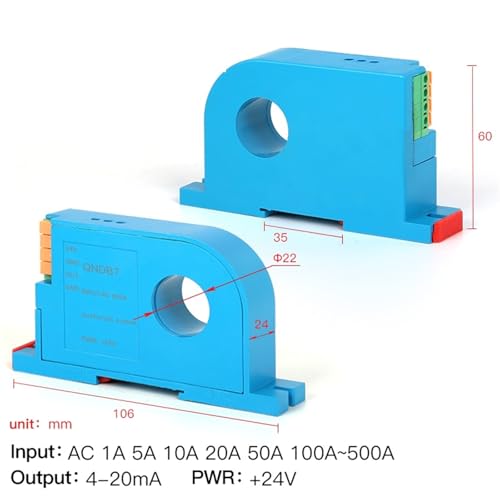 Transductor de corriente CA QNDB7 AC 0-400A para automatismos de plantas 2