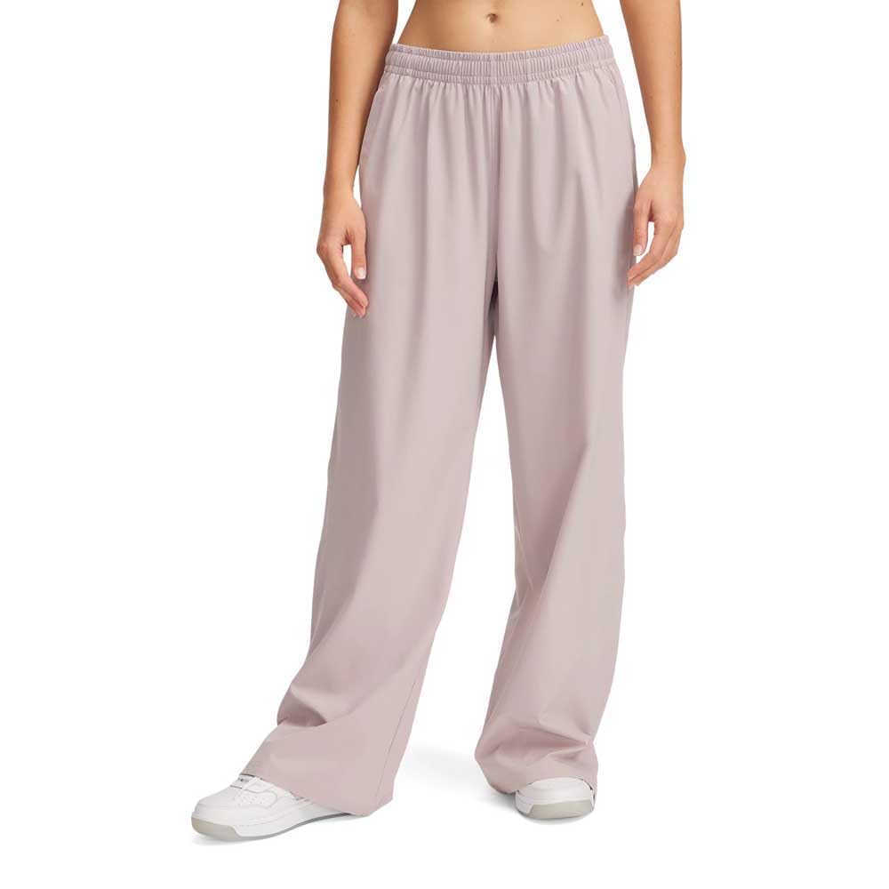 Under Armour Women's Rival Wide Leg Pants, (009) Gray Dawn / / White, S