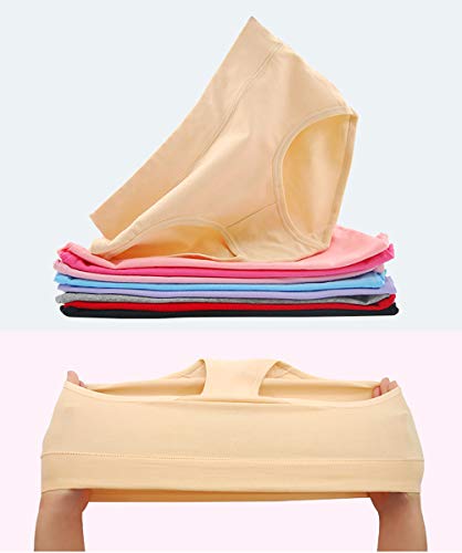 Image of Womens Underwear,Cotton Mid Waist No Muffin Top Full Coverage Brief Ladies Panties Lingerie Undergarments for Women Multipack