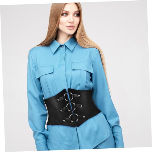 GALPADA 2pcs Wide Corset Belt for Women Elastic Dress Waistband Dress Accessories3