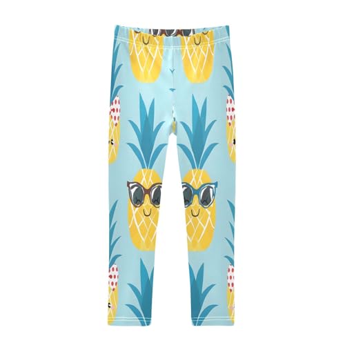 Bolaz Toddler Girls Leggings Printed Yoga Pants Leggings Pineapple Sunglasses for Kids