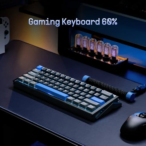 Image of IQUNIX EZ60 Gaming Keyboard, 60% RGB Mechanical Keyboard, 61 Keys with Star Trail Magnetic Switches, Rapid Trigger, Adjustable Actuation, Double Shot PBT Keycaps, for Win /Mac Laptop PC