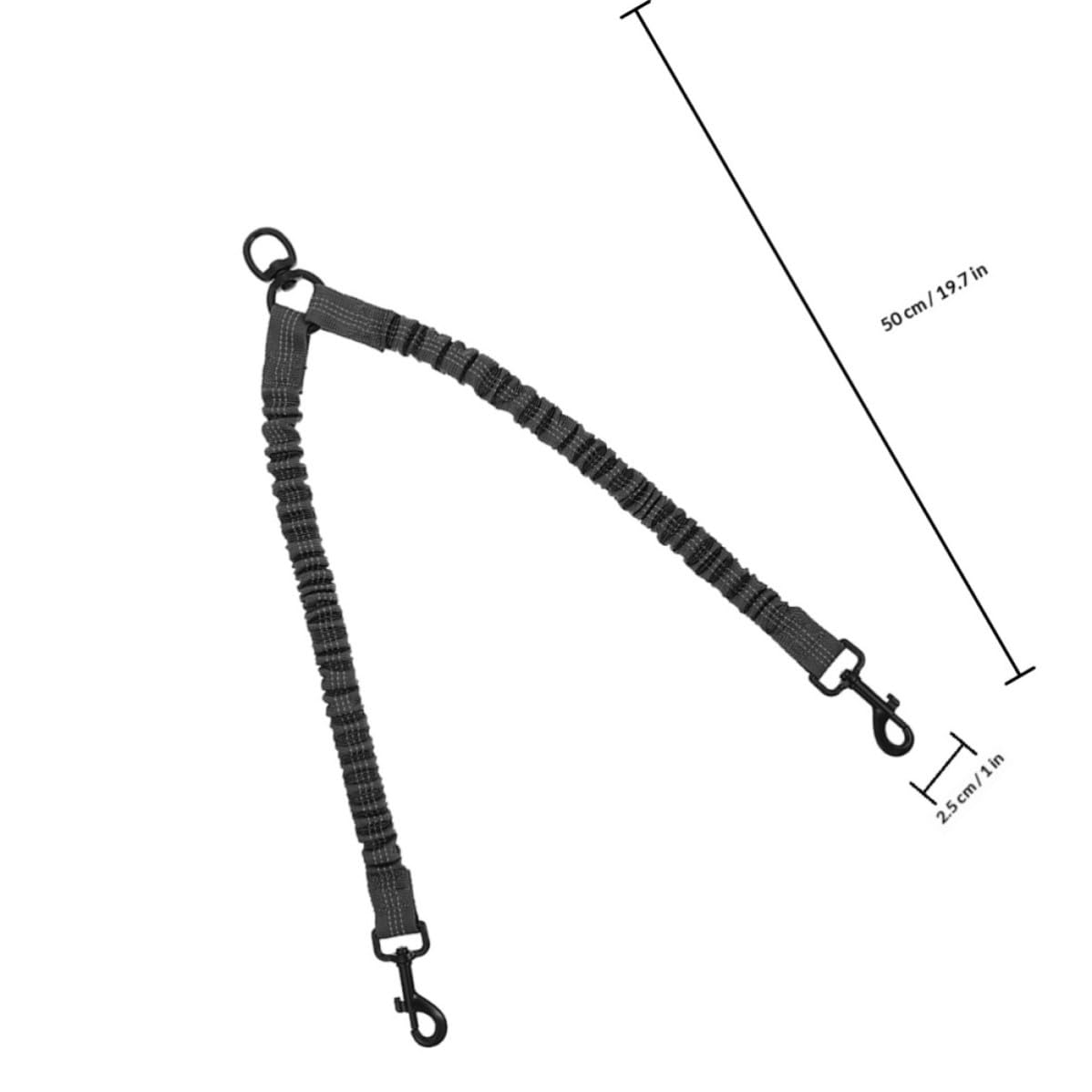UKCOCO Correa Doble para Perro Control Manual y Resistencia a Roturas, de Poliéster y Acero Inoxidable, Adecuado para Paseos al Aire Libre, Pack de 3 Unidades