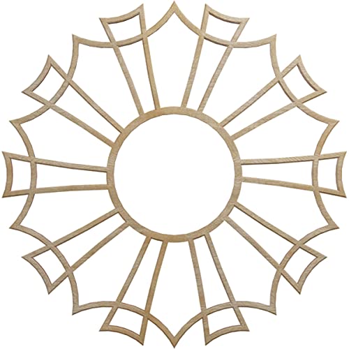 Image of Ekena Millwork 20 inchOD x 7 inchID x 3 /8 inchT Augustus Wood Fretwork Pierced Ceiling Medallion, Birch