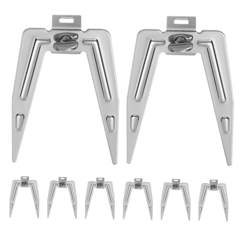 Cabilock 8pcs Rotating Grill Fork Stainless Steel Roasting Forks for Oven Air Fryer Easy Installation Bbq Accessories for Evenly Cooked Chicken Fish Meat