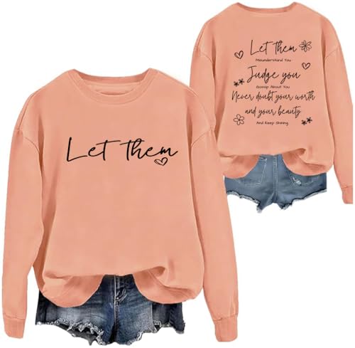 3 D G Let Them Crewneck Sweatshirt, Let Them Long Sleeve Shirt For Women Men